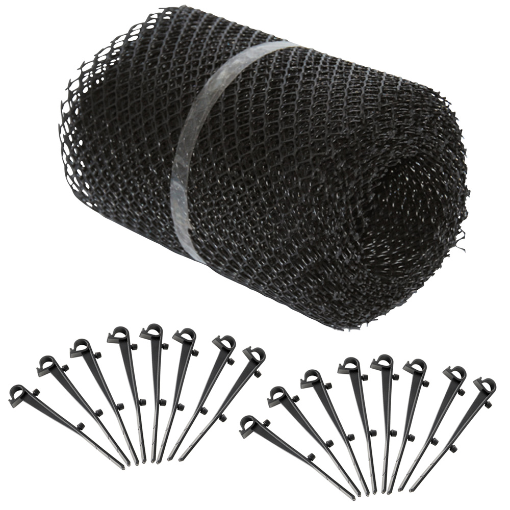 Grila de protectie jgheab cu 16 cleme de fixare