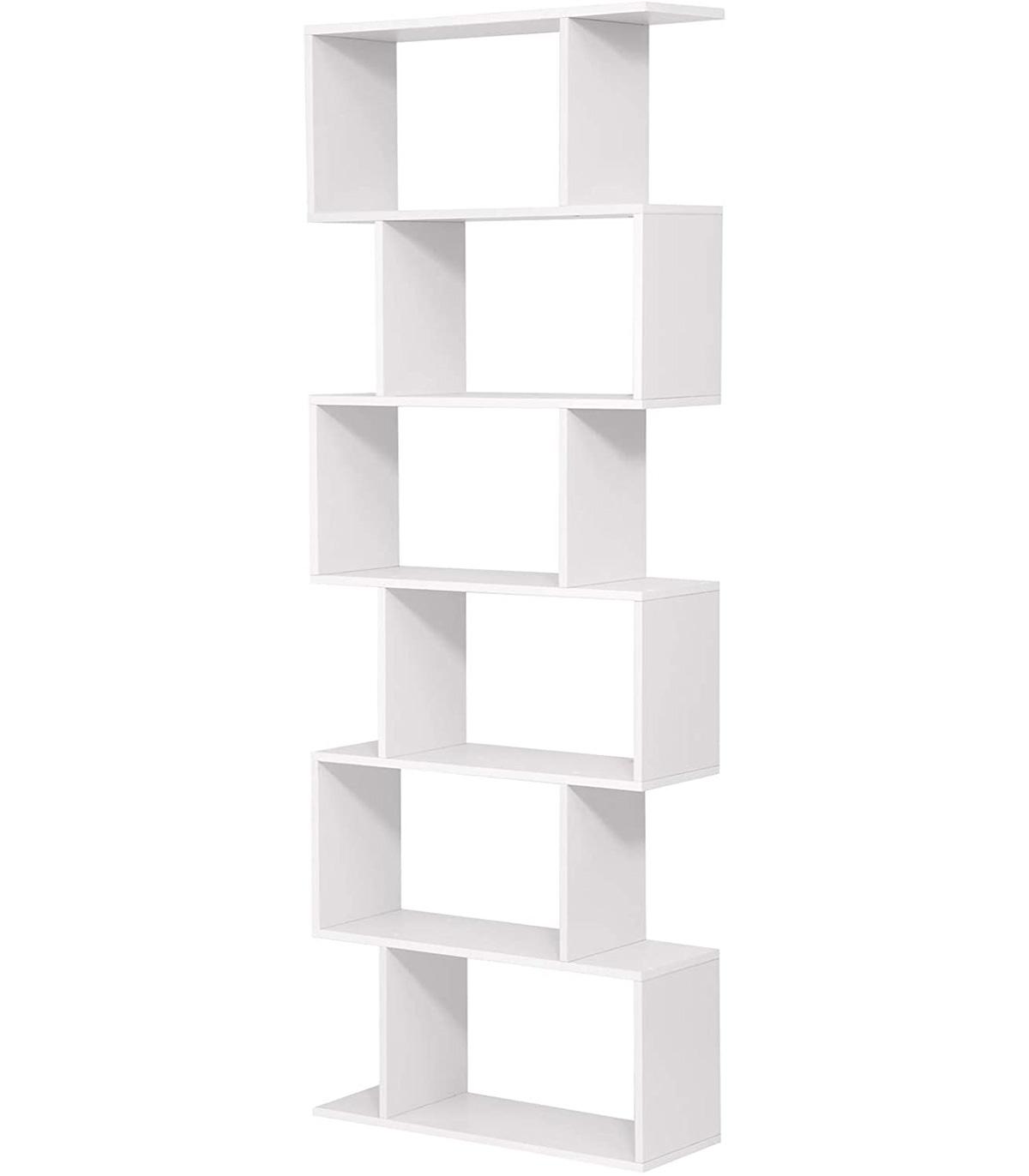 Raft carti forma zig-zag, Alb