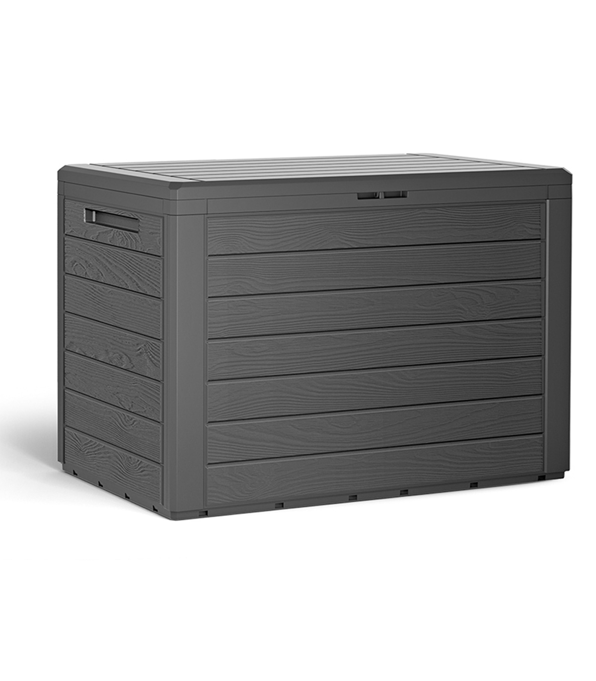 Banca/cutie cu spatiu depozitare cu roti 190 L Woody, Antracit, 78 x 43.8 x 55 cm