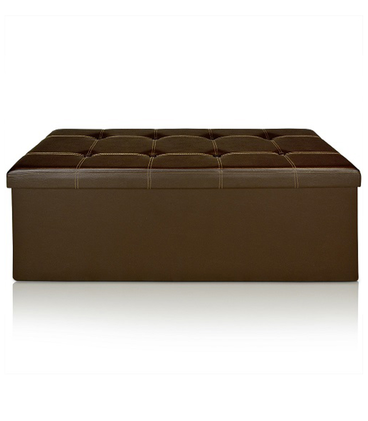 Banca 3 locuri cu spatiu depozitare 131 L, Maro, 115 x 38 x 38 cm