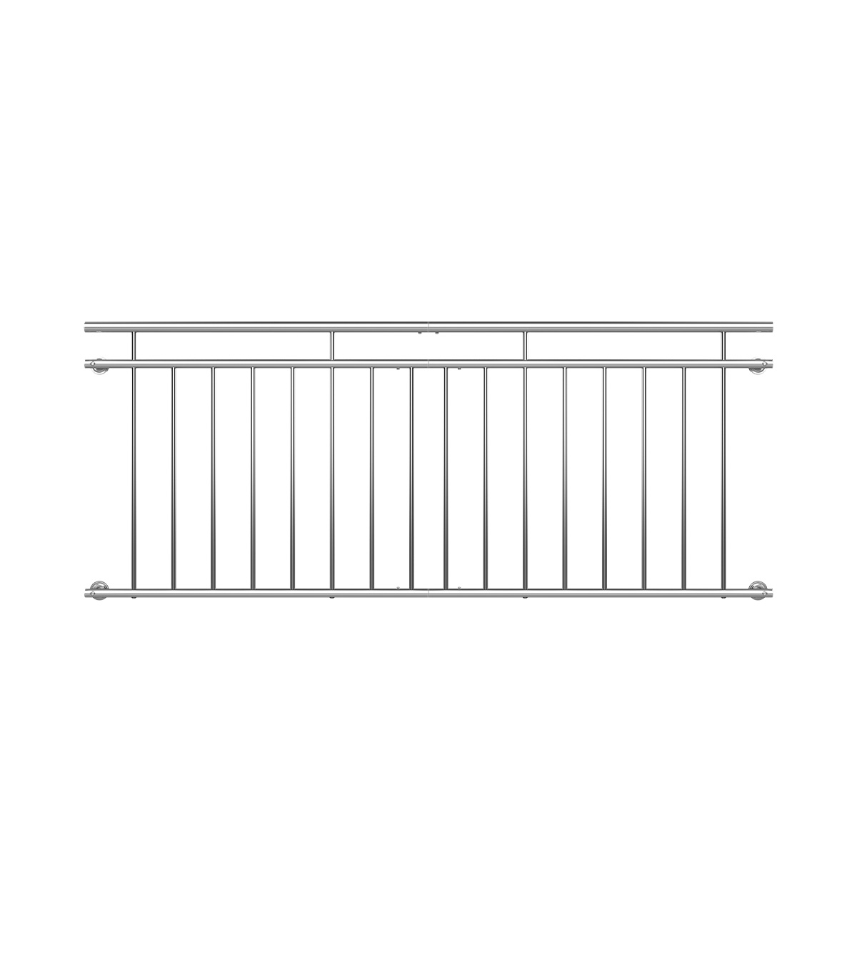 Balustrada balcon/terasa franceza, Inox, 90 x 225 cm