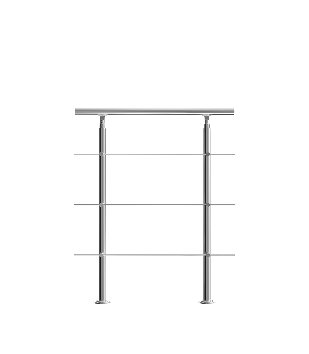 Balustrada de scara cu 2 bare, Inox, 120 cm