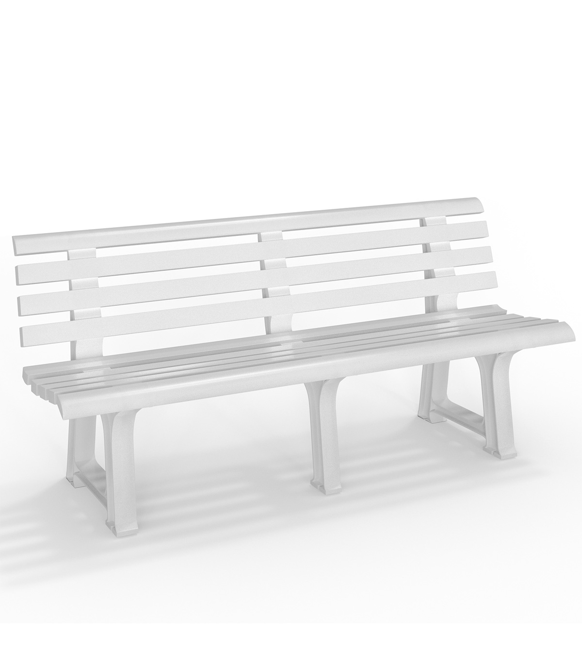 Banca gradina cu 3 locuri Orchidea, Alb, 145 x 49 x 74 cm