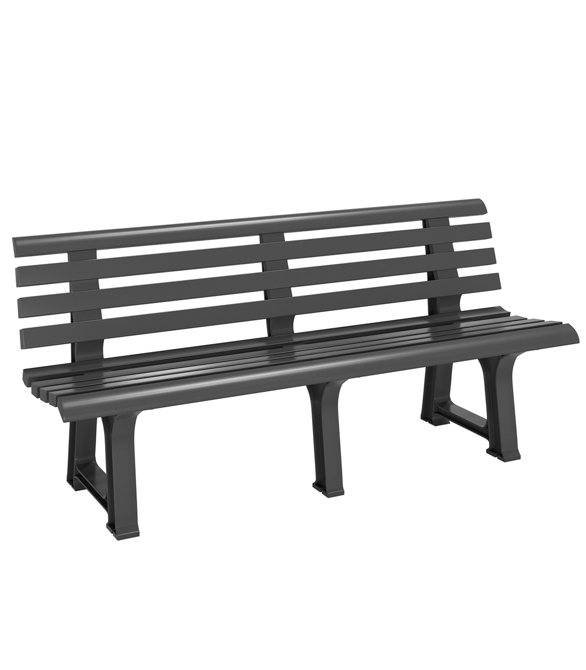 Banca gradina cu 3 locuri Orchidea, Antracit, 145 x 49 x 74 cm