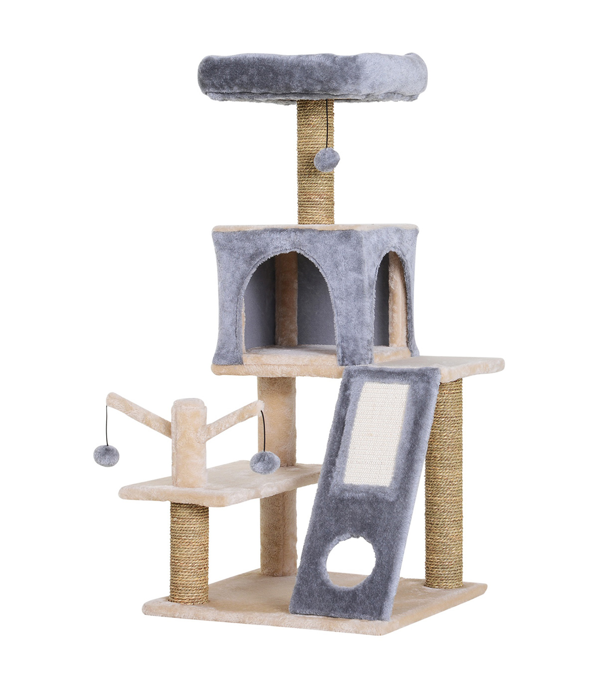 Ansamblu joaca pisici, Gri, 108 cm