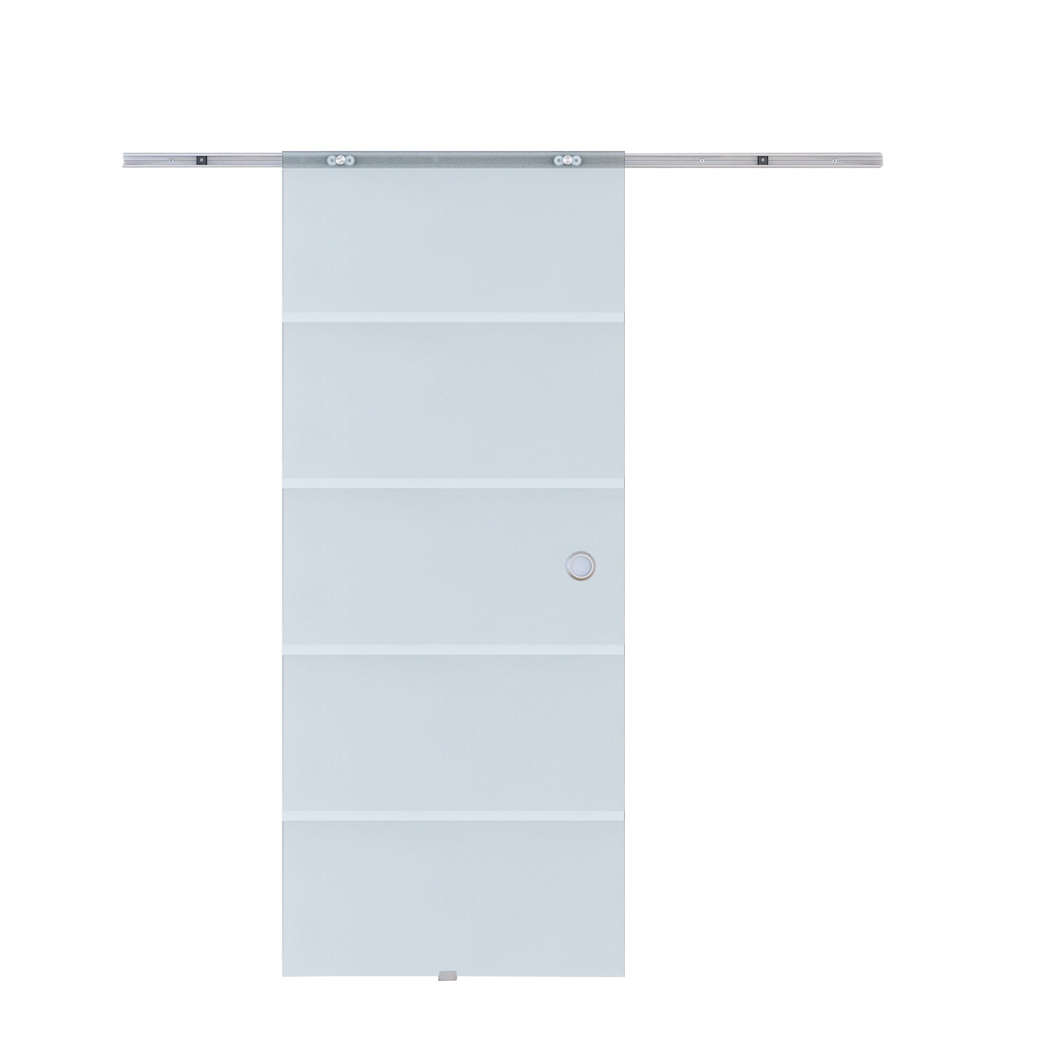 Usa glisanta cu sticla partial satinata, Transparent, 90 x 205 cm 205