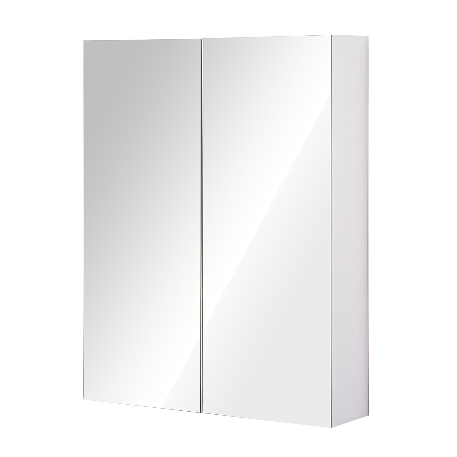 Poza Dulap baie cu oglinda, Alb, 75 x 60 x 15 cm