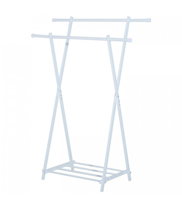 Suport dublu pentru umerase, 104.5 x 48.5 x 145cm, Alb