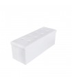 Banca cu spatiu depozitare, 120 L, Pliabil, Piele sintetica, Alb, 110x38x38 cm