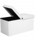 Banca cu spatiu depozitare 80 L, Pliabil, Alb