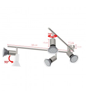 Plafoniera cu 4 spoturi Amaryllis