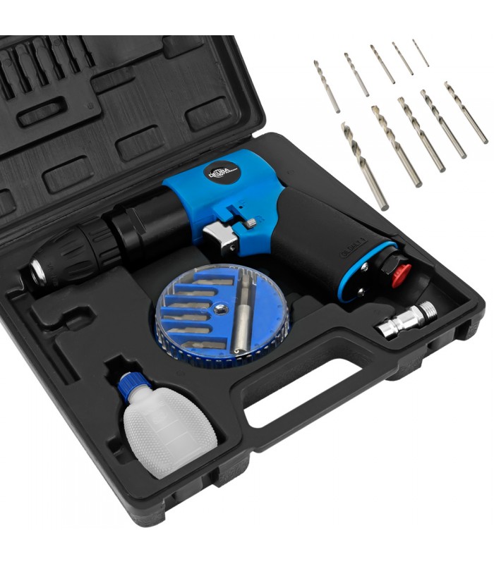 Set Masina de gaurit si insurubat (bormasina) pentru metal/plastic/lemn cu 20 accesorii, 6 bari, Valiza profesionala