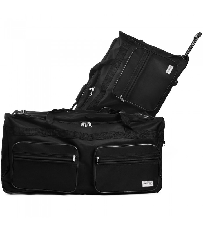 Geanta de voiaj XXL cu troler, 160 L, Negru