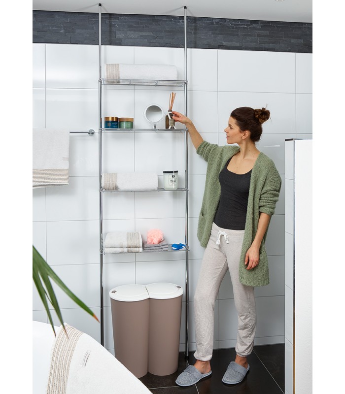 Raft telescopic pentru baie cu 4 niveluri, Reglabil 173-270cm
