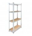 Set 2x Raft depozitare 4 etajere, Reglabil, 700 kg, 160 x 90 x 40 cm