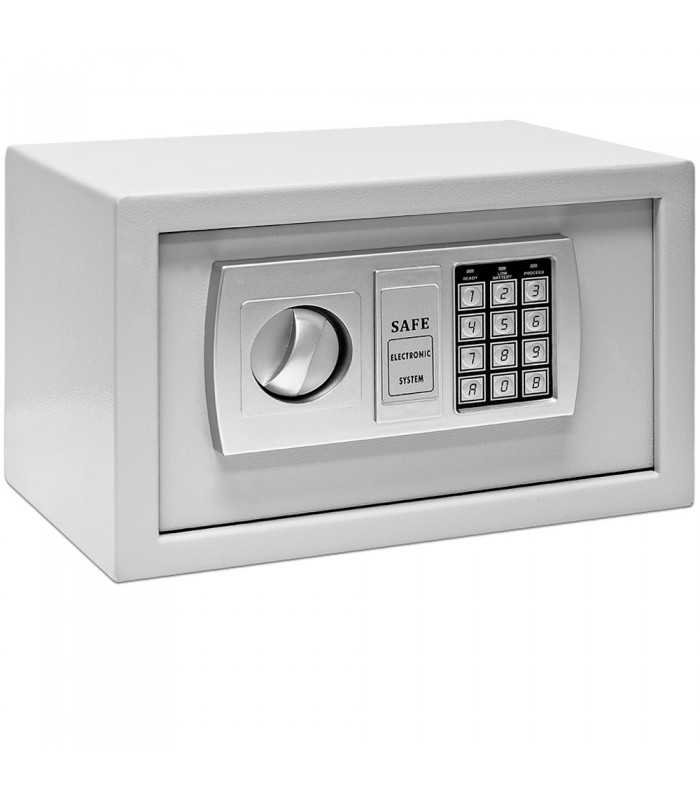 Seif electronic mobilier, Usa de 3.2 mm, Large, Otel, Gri, 31 x 20 x 20 cm