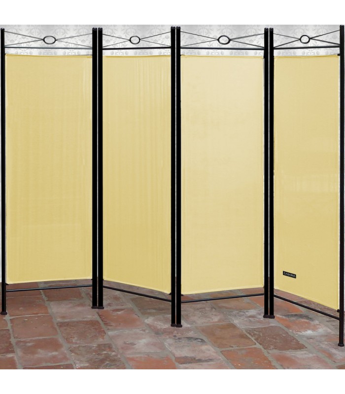 Paravan despartitor de camera, Crem, 180 x 163 cm