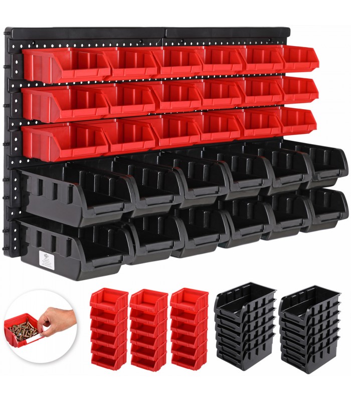 Organizator piese mici garaj, Montare perete, 31 piese