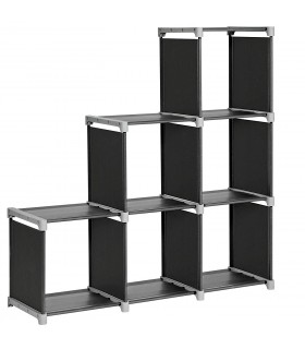 Raft cu 6 compartimente, Negru