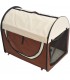 Geanta transport animale, Pliabila, Crem-Maro, S 46X36X41
