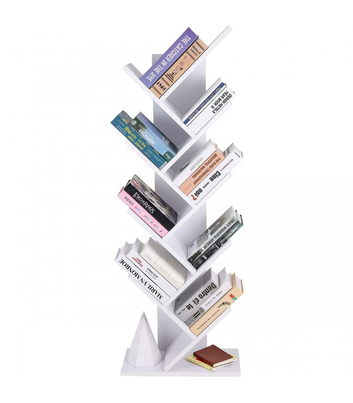 Raft de carti forma de copac, Alb