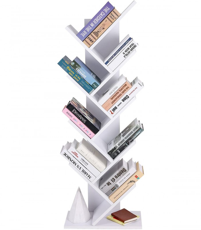 Raft de carti forma de copac, Alb