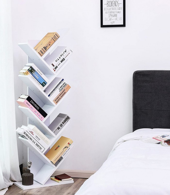 Raft de carti forma de copac, Alb