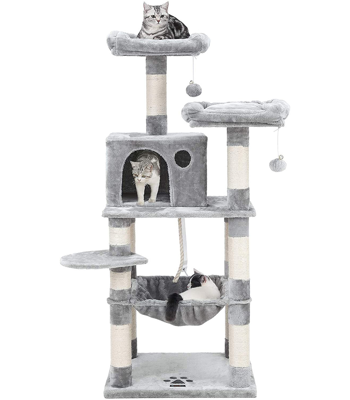 Ansamblu de joaca pentru pisici, Gri, XL, 143 cm 143 pret redus imagine 2022 3