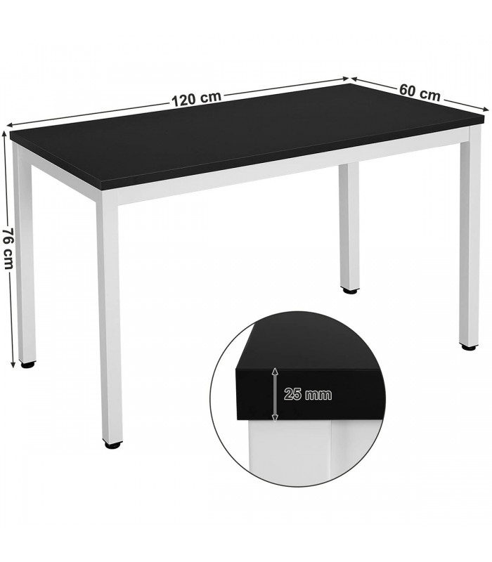 Birou modern, Negru/Alb