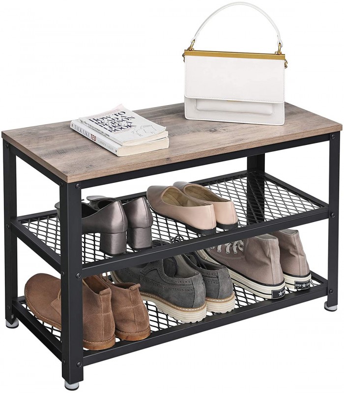 Suport pantofi, Design industrial. Gri vintage/Negru