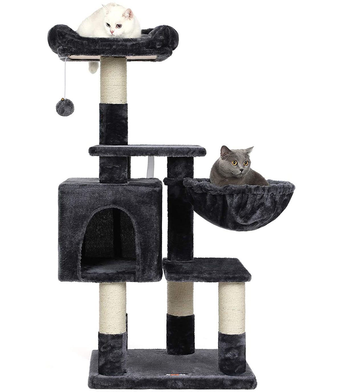 Stalp de zgariere pisici cu hamac, Bej, 110 cm 110 pret redus imagine 2022 9
