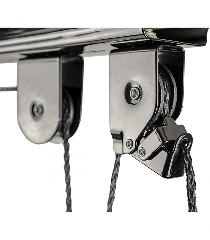 Suport bicicleta pentru tavan cu scripete, Max. 20 kg, Negru