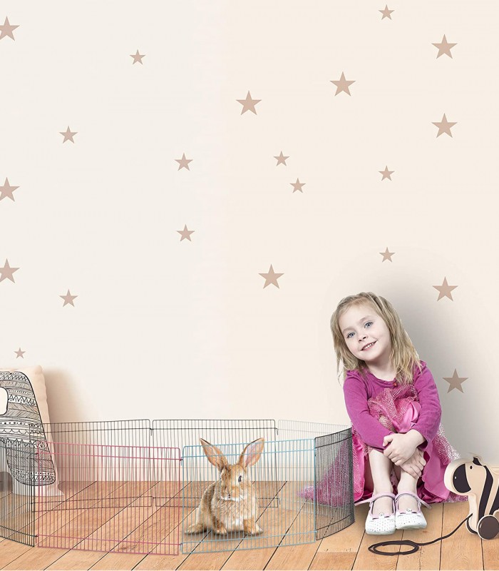 Tarc pentru animale mici de companie, 8 elemente, H 24 cm, Multicolor