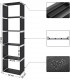 Raft de depozitare cu 5 niveluri pentru living/dormitor/dressing, Negru