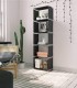 Raft de depozitare cu 5 niveluri pentru living/dormitor/dressing, Negru