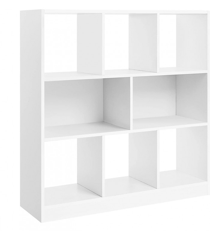 Biblioteca pentru living/birou, Alb, 97.5 x 30 x 100