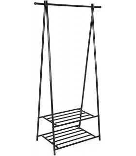 Suport pentru haine/incaltaminte cu 2 niveluri, Metal, Negru