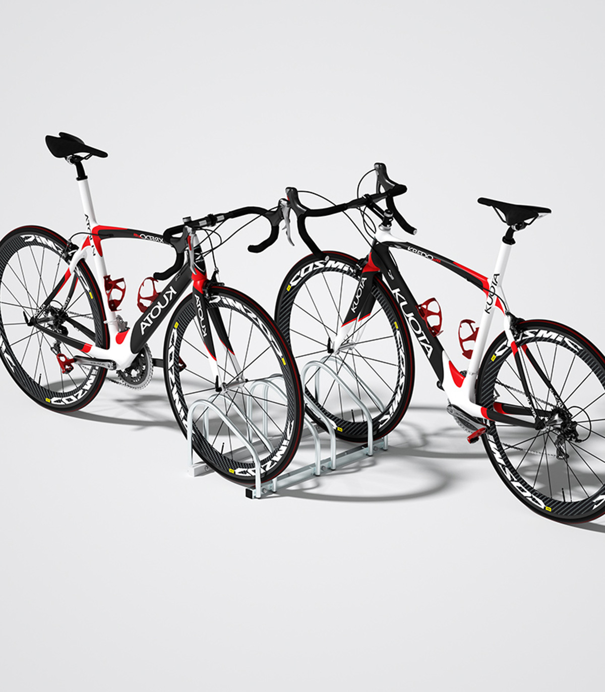 Rastel pentru 3 biciclete, 71 x 32 x 27 cm biciclete pret redus imagine 2022 8