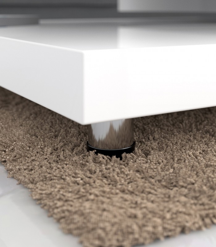 Masuta de cafea New York reglabila, Alba, 60 x 60 cm