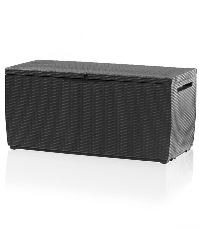 Banca/cutie cu spatiu depozitare cu roti Capri, Antracit, 123 x 53 x 58 cm