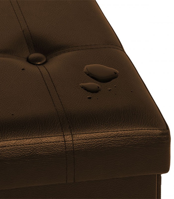 Banca 3 locuri cu spatiu depozitare 131 L, Maro, 115 x 38 x 38 cm