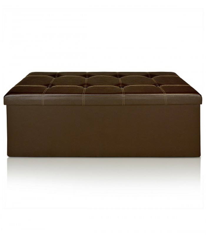 Banca 3 locuri cu spatiu depozitare 131 L, Maro, 115 x 38 x 38 cm