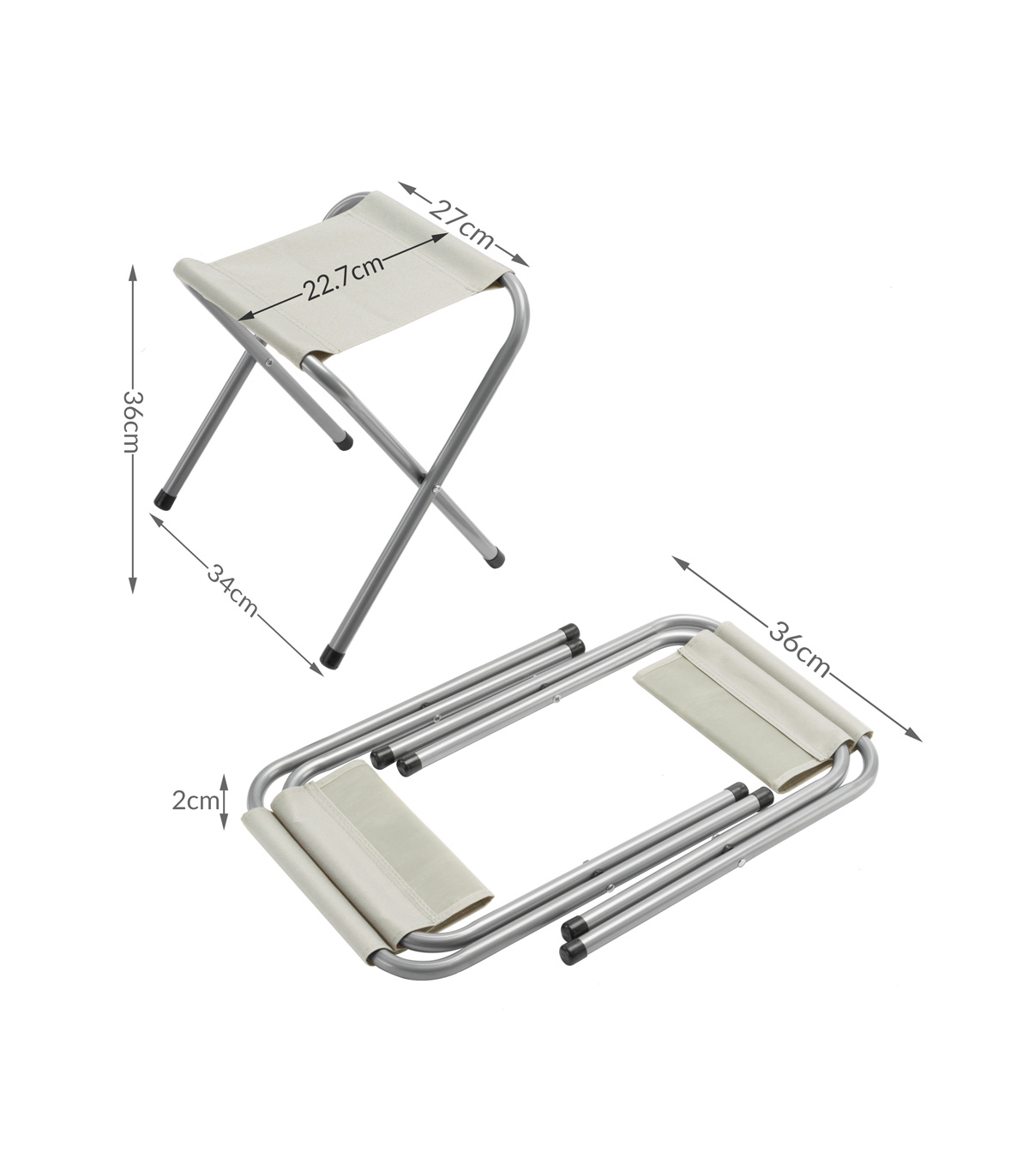 Set masa + 4 scaune de gradina pliante/de camping, Aluminiu familio.ro imagine noua 2022 6