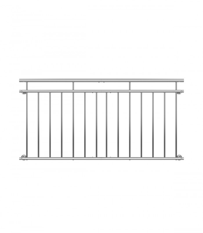 Balustrada balcon/terasa franceza, Inox, 90 x 184 cm