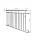 Balustrada balcon/terasa franceza, Inox, 90 x 184 cm