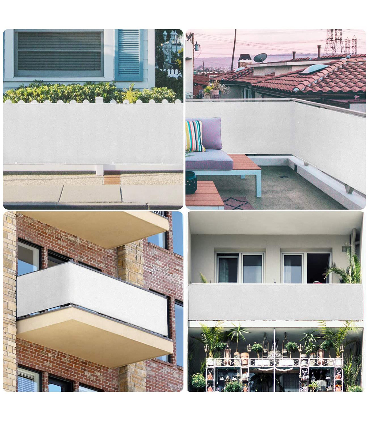 Paravan protectie balcon, Alb, 0.75 x 3 m 0.75 pret redus imagine 2022 3