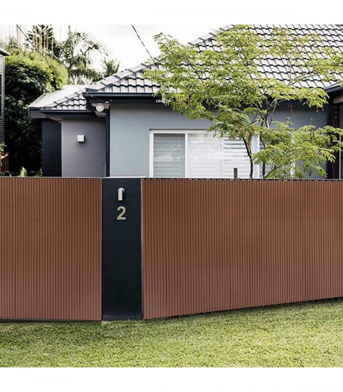 Protectie vizuala gradina, PVC, Maro, 1.2 x 3 m