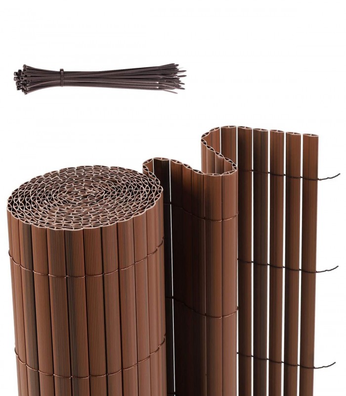 Protectie vizuala gradina, PVC, Maro, 1.2 x 3 m