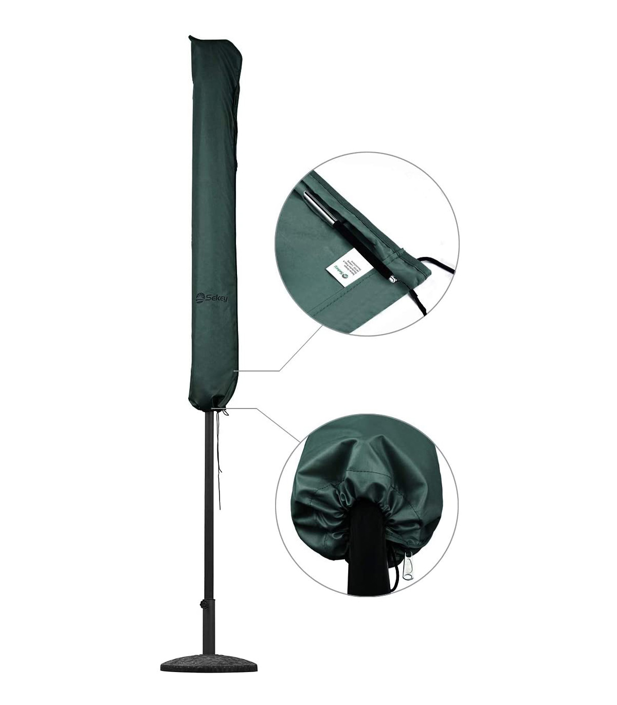 Husa umbrela, Poliester, Verde, 136 x 23.5/25 cm 136 pret redus imagine 2022 3