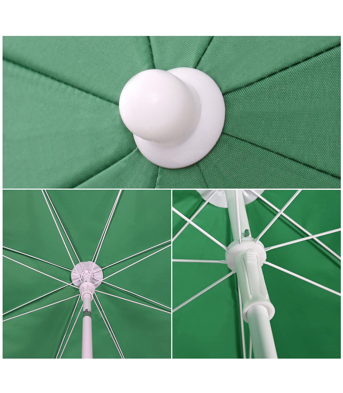 Umbrela soare rotunda, uv20+, verde, 160 cm,